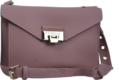 

Femiga Women Casual Pink PU Sling Bag