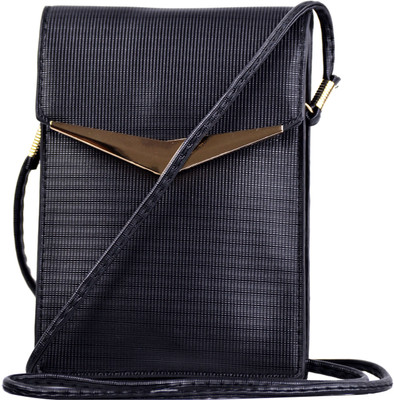 

Femiga Women Casual Black PU Sling Bag