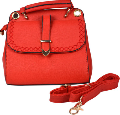 

Femiga Women Casual Orange PU Sling Bag