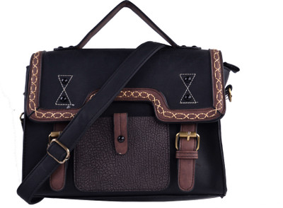 

Femiga Women Casual Black PU Sling Bag