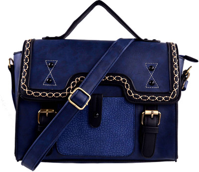 

Femiga Women Casual Blue PU Sling Bag