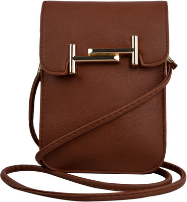 

Femiga Women Casual Brown PU Sling Bag