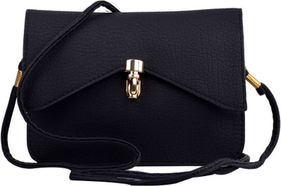 

Femiga Women Casual Black PU Sling Bag