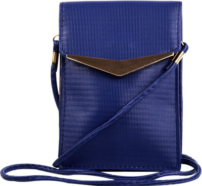 

Femiga Women Casual Blue PU Sling Bag