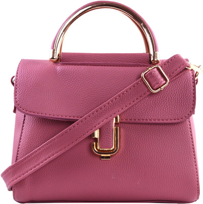 

Femiga Women Casual Pink PU Sling Bag