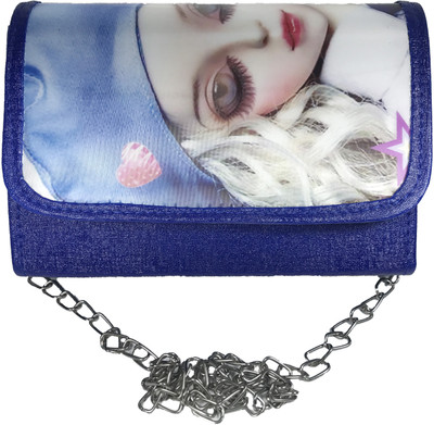 

Bizarre Vogue Women Evening/Party Blue PU Sling Bag