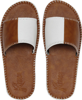 Kraasa Slippers, Tan::white