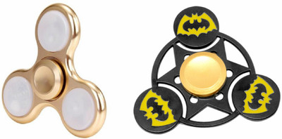 

Montez Sensor Touch Led Gold & Bat Man Metal Fidget Spinner Toy(Multicolor)