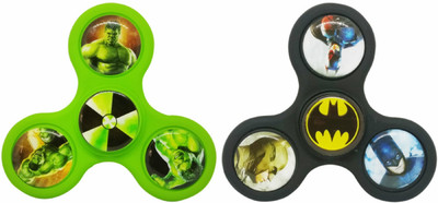 

Montez High Quality Matt Finish Super Hero Fidget Spinner Combo of 2(Multicolor)