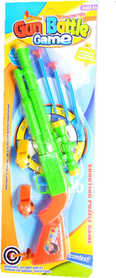 

TALKING GANESHA Colourful Gun with 3 darts & 2 whistles (Multicolor)(Multicolor)