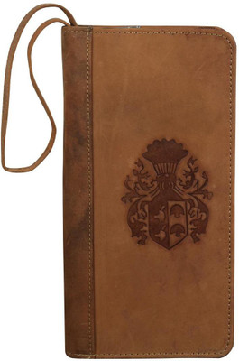 

Kan Diwali Special-Premium Quality Hunter Leather Travel Document Holder/Cheque Book Holder(Tan)
