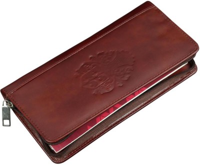 Kan Diwali Special-Premium Quality Hunter Leather Travel Document Holder/Cheque Book Holder(Maroon)