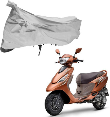 

Purpleheart Two Wheeler Cover for TVS(Zest, Silver)