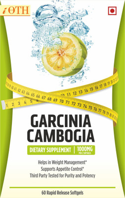

iOTH Garcinia Cambogia Extract -100% natural, Natural Weight Management and Hunger Control Supplement - 60 Rapid release Softgels(60 No)