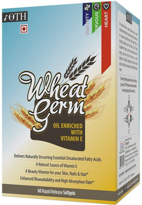 

iOTH Wheat Germ Oil – Natural source of 23 nutrients- Natural vitamin E; B vitamins; Omega 3, iron and calcium - 60 softgels(60 No)