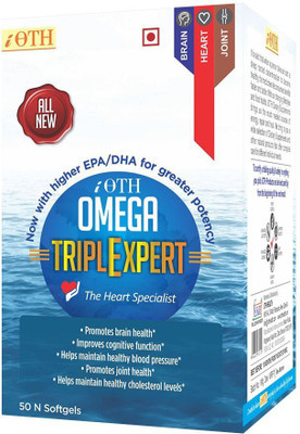 

iOTH Omega Triplexpert - Best Professional (Pharma Grade) Naturally Balanced Fish Oil - 50 Softgels(50 No)