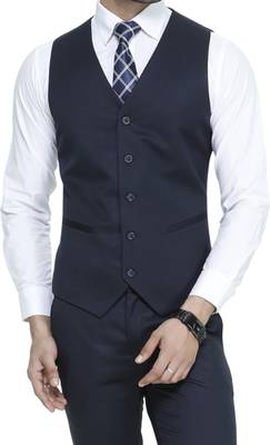 Manq solid hotsell men's waistcoat
