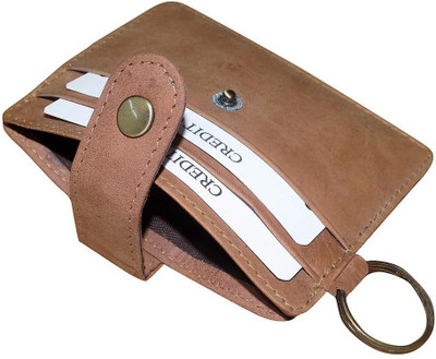 

Style 98 Men Tan Genuine Leather Card Holder(4 Card Slots)