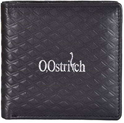 

O'OSTRICH Men Black Genuine Leather Wallet(5 Card Slots)