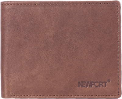 

Newport Men Tan Genuine Leather Wallet(9 Card Slots), Tan crunch