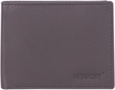 Newport Men Brown Genuine Leather Wallet(4 Card Slots)