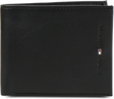 

Tommy Hilfiger Men Black Genuine Leather Wallet(4 Card Slots)