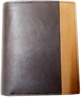 

One Touch Solution Men Brown Genuine Leather Wallet(5 Card Slots), Multicolor