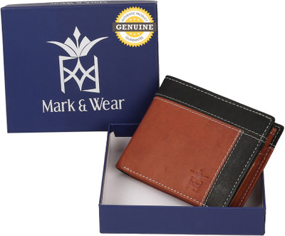 

Mark & Wear Men Multicolor Genuine Leather Wallet(7 Card Slots), Tangy black