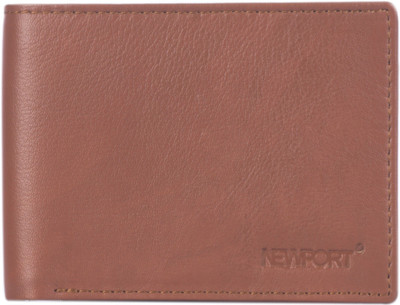 

Newport Men Tan Genuine Leather Wallet(8 Card Slots)