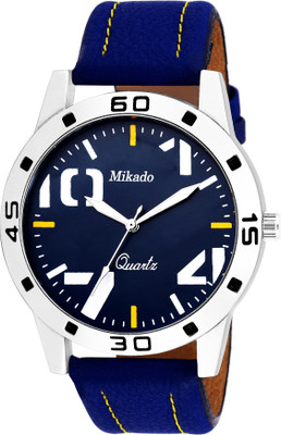 

Mikado MG Royal blue genuine leather strap and high quality battery Analog watch for boy's and men's Watch - For Boys