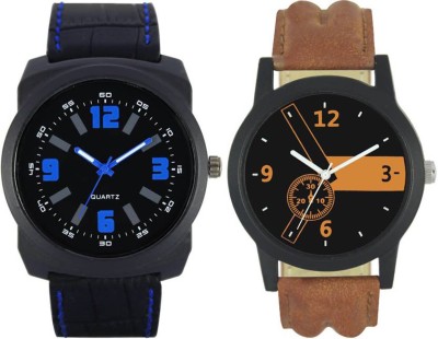 Gopal Retail Stylish Black And Brown32 Professional Look Combo Watch  - For Men   Watches  (Gopal Retail)
