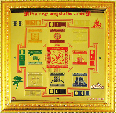 

estore shri sampoorn sampurna vastu dosh nivaran yantra 19 x 19 cm Wooden Yantra(Pack of 1)