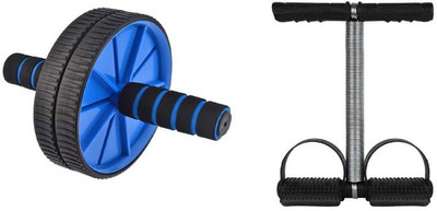 

ATTRACTIVE AB WHEEL ROLLER WITH SINGLE SPRING TUMMY TRIMMER Ab Exerciser(Blue)