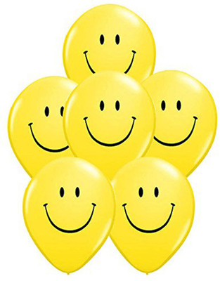 

PARTY PROPZ Printed BALLOON SET OF 30/EMOJI BIRTHDAY DECORATION/EMOJI PARTY SUPPLIES Balloon(Yellow, Black, Pack of 30)