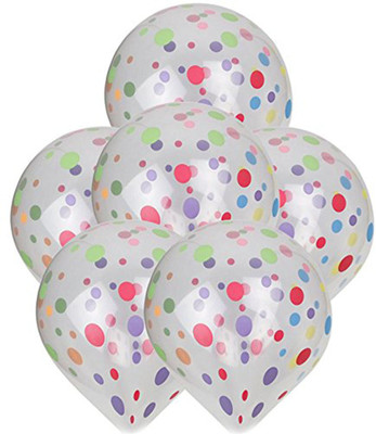 

PARTY PROPZ Printed BALLOON SET OF 25/ BIRTHDAY PARTY DECORATION/POLKA DOT PARTY SUPPLIES Balloon(Multicolor, Pack of 25)