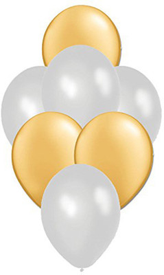 

PARTY PROPZ Solid BALLOON SET OF 25/BIRTHDAY PARTY DECORATION/ADULT PARTY SUPPLIES Balloon(Silver, Gold, Pack of 25)