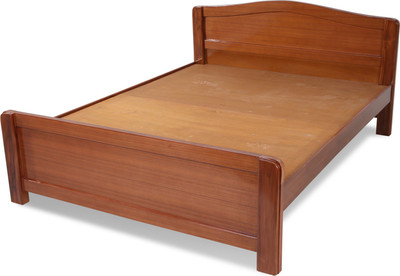 

Zam Zam Furniture Simple Solid Wood Queen Bed(Finish Color - Teak wood color)