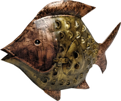 

Sancheti Art Tealight Holder In Fish Shape Iron 1 - Cup Tealight Holder Set(Gold, Copper, Pack of 1)