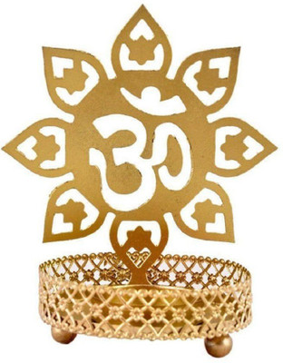 

Sayee Decorative Shadow Candle OM tea light candle Candle(Gold, Pack of 1)