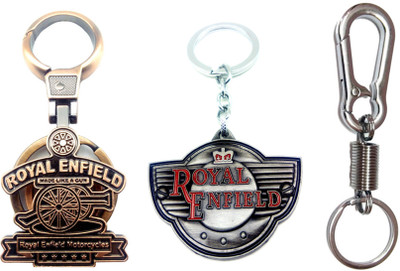 

City Choice Combo of Royal Enfield With Spring Hook- Locking Key Chain(Multicolor)