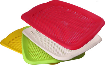 

CSM Set of 4 fruit & vegetable strainer tray Strainer(Multicolor Pack of 4)
