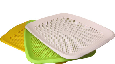 

CSM Set of 3 fruit & vegetable strainer tray Strainer(Multicolor Pack of 3)