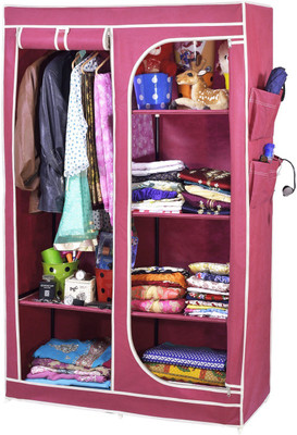

ARSH AW30-Maroon-High Capacity Upto 70Kgs Carbon Steel Collapsible Wardrobe(Finish Color - Maroon)