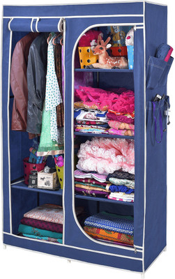 

ARSH AW30-Blue-High Capacity Upto 70Kgs Carbon Steel Collapsible Wardrobe(Finish Color - Blue)