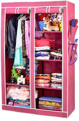 

ARSH AW06-Maroon-High Capacity Upto 70Kgs Carbon Steel Collapsible Wardrobe(Finish Color - Maroon)