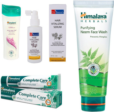 

Himalaya complete care paste, hair serum, anti hair fall shampoo, neem face wash(Set of)