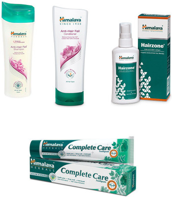 

Himalaya Anti Hair Fall Shampoo, Anti Hair Fall Conditioner, Hairzone Solution(Set of)