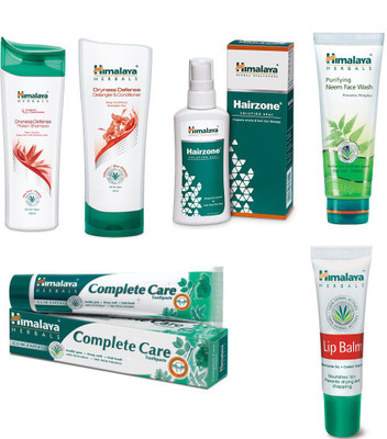 

Himalaya Dryness Defense Protein Shampoo, Dryness Defense Detangler & Conditioner, Hairzone Solution, Purifying Neem Face Wash, Toothpaste(Set of)