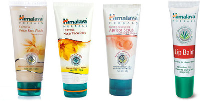 

Himalaya kesar face wash, kesar face pack, apricot scrub, lip balm(Set of)