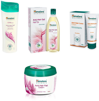 

Himalaya ANTI HAIR LOSS CREAM, ANTI HAIR FALL shampoo, anti hair oil(Set of 4)